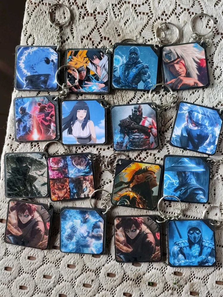 Anime/Gamer Keychains 40 rs per piece Minmum 5 Pcs