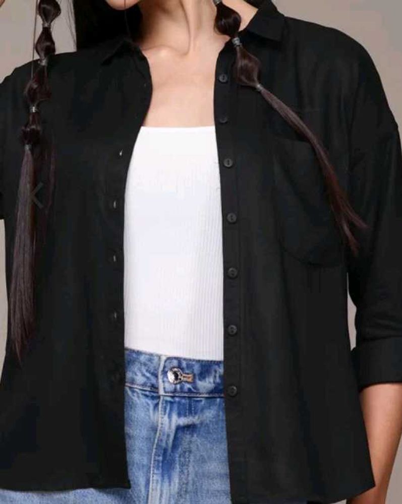 Classic Black Button-Down Shirt