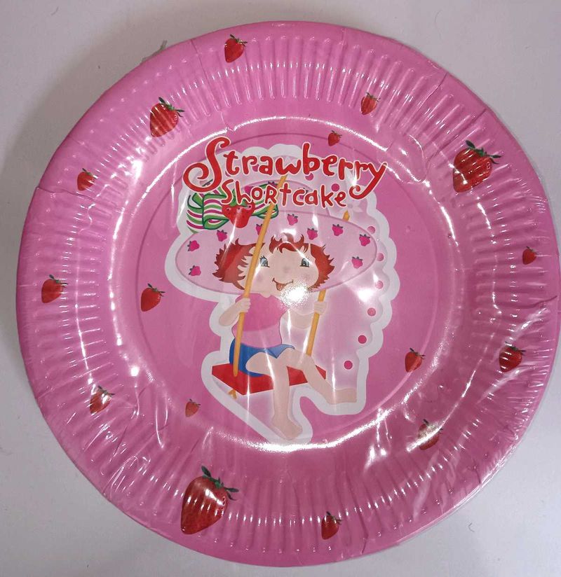 Straberry Paper Plates-set Of 10