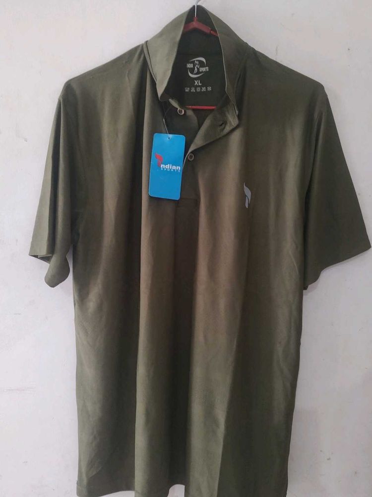 Olive Green Indian Terrain Polo - XL