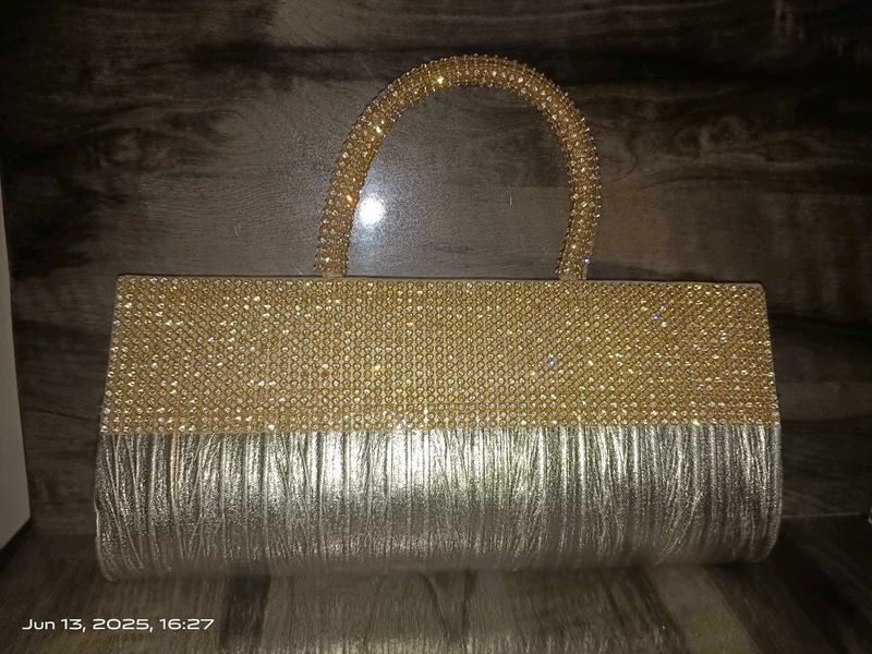 Gold Rhinestone Evening Bag