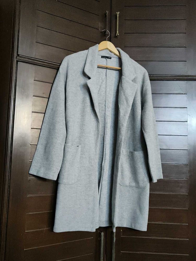 Zara trench coat style jacket Open Front pocket