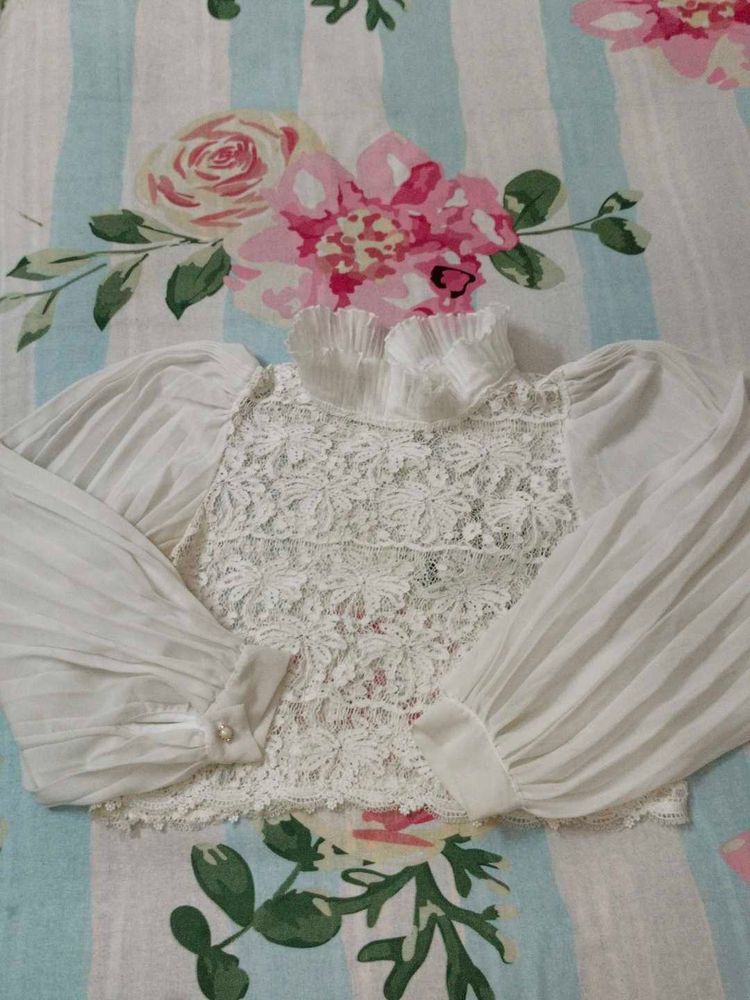 White Blouse Top