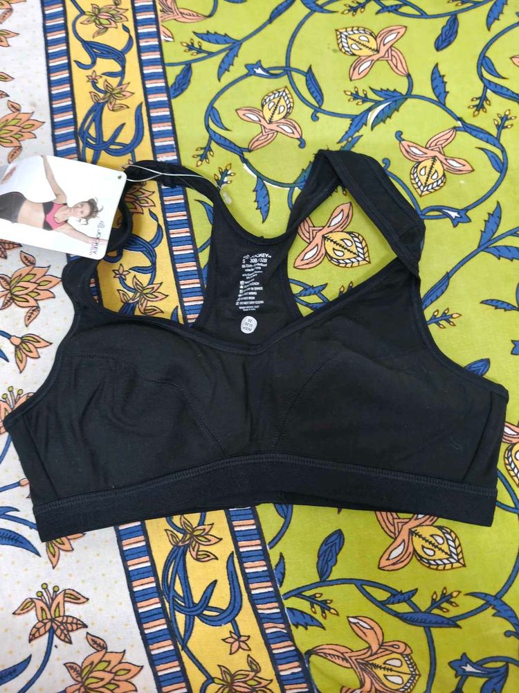 Jockey Comfortable Black Sports Bra