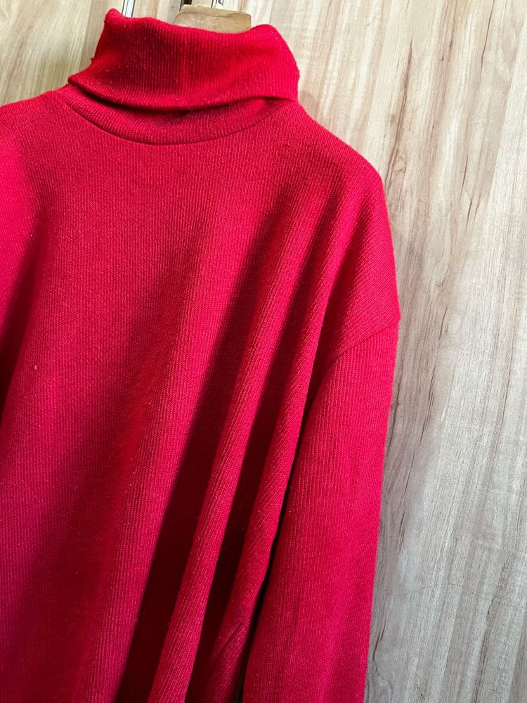 Red Turtleneck Sweater