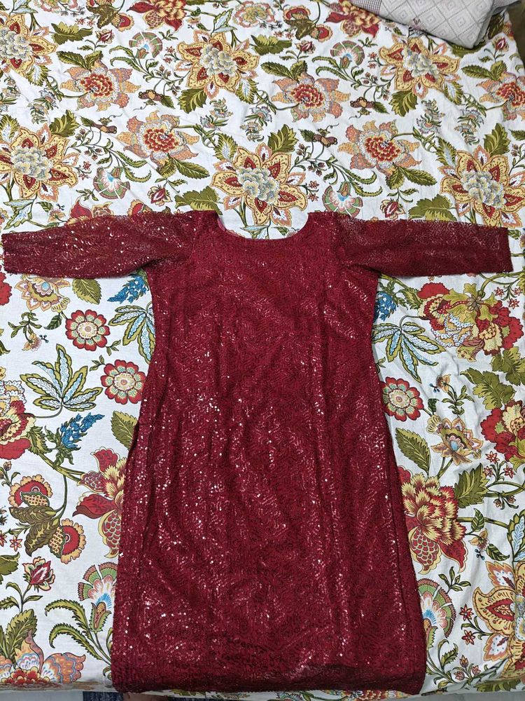 Stylish Kurti With Mirror Work