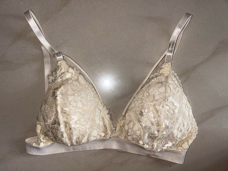 Off White Lacey Bra