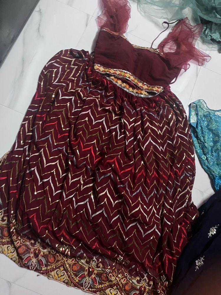 Maroon Lehenga Choli Set