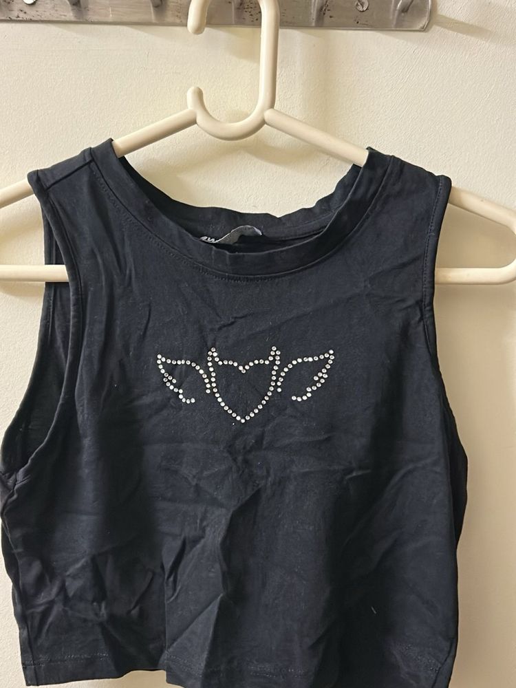 Black Crop Top