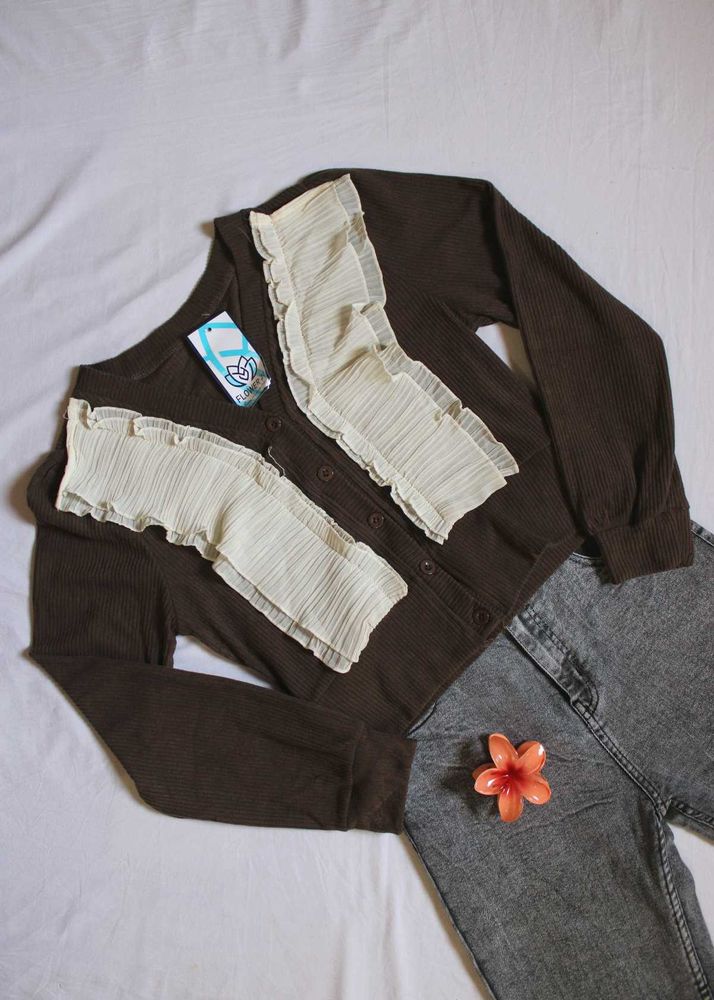 Women Brown Cardigan