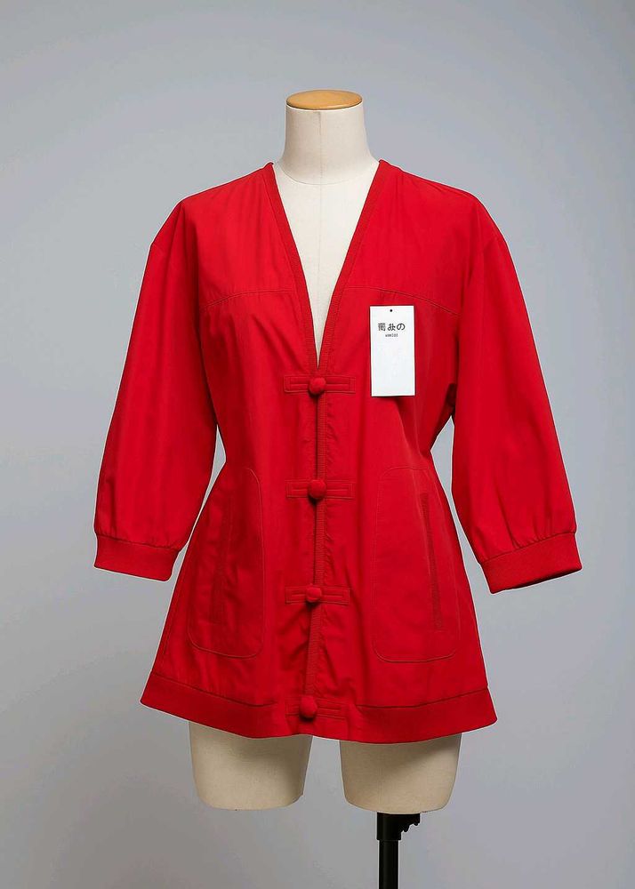Imported Red Button-Front Jacket ♥️