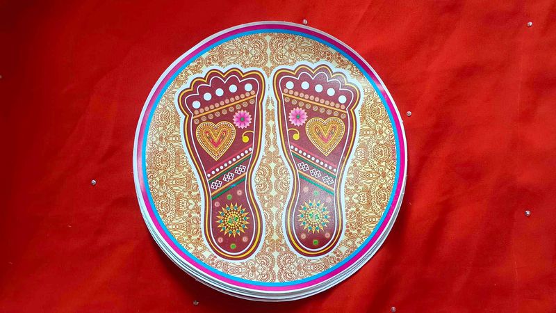Lakshmi Feet Stickers Rangoli