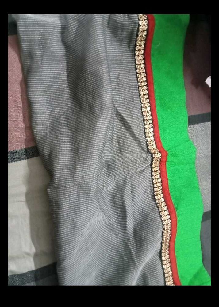 Beautiful Dupatta With Golden Green Border