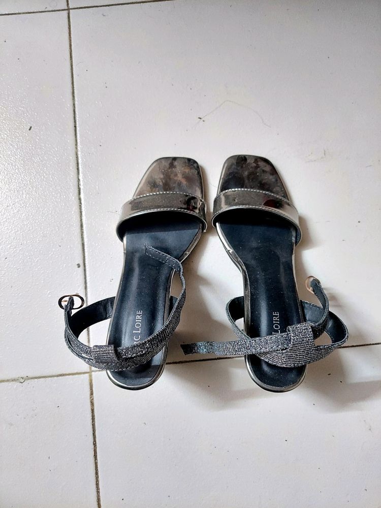 Black PU Party Block Sandals 👠