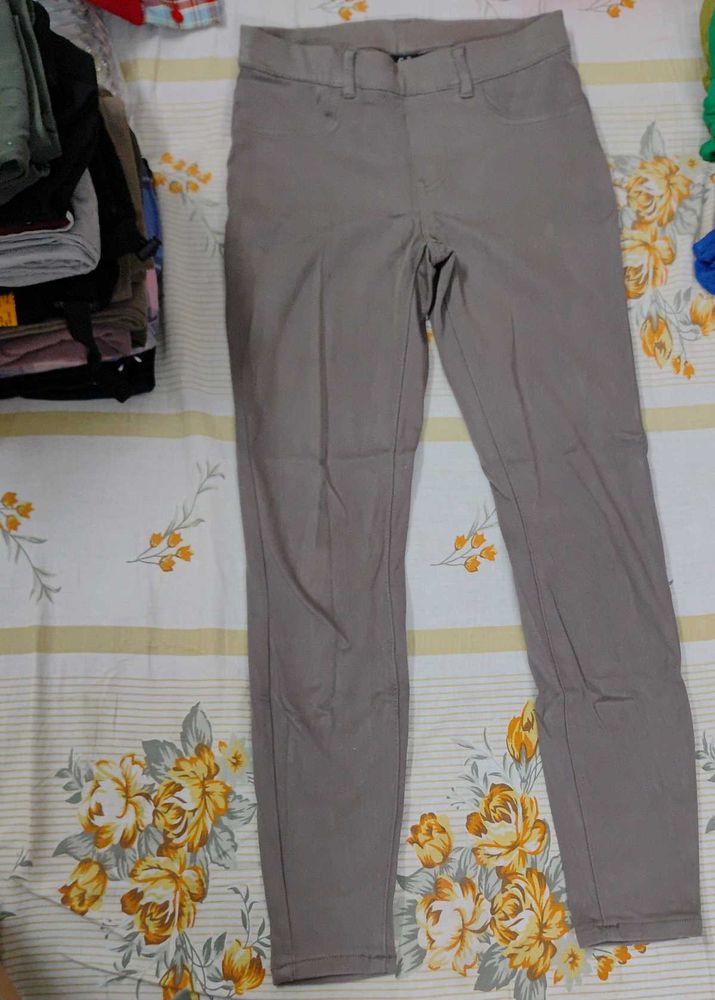 Gray Casual Pants