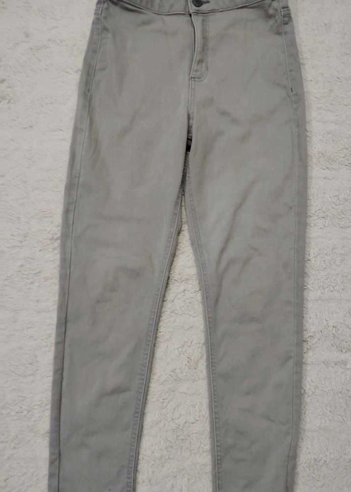 Gray Denim Pants