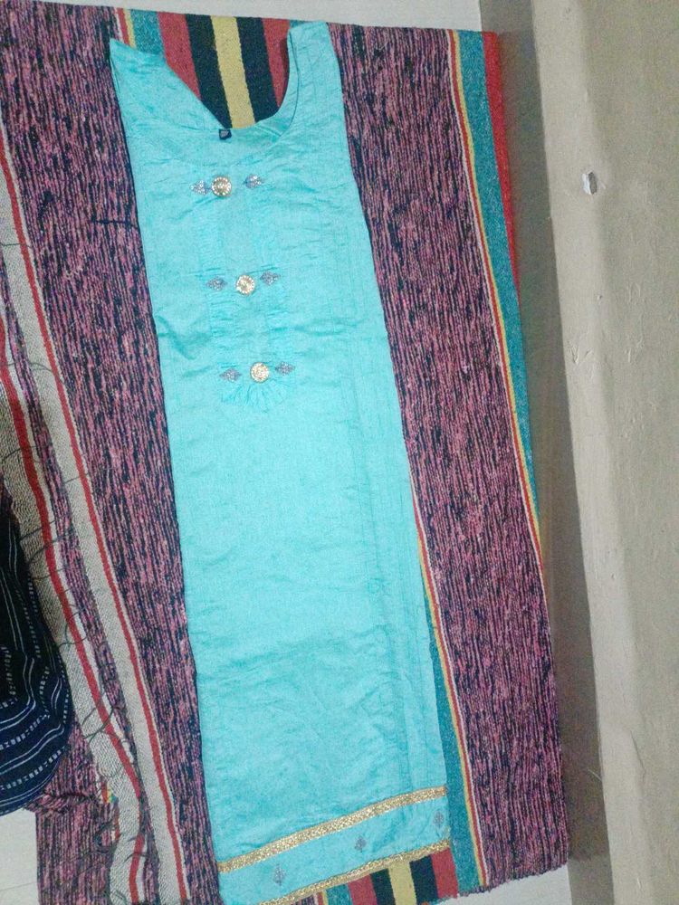 Sky Blue Straight Kurta