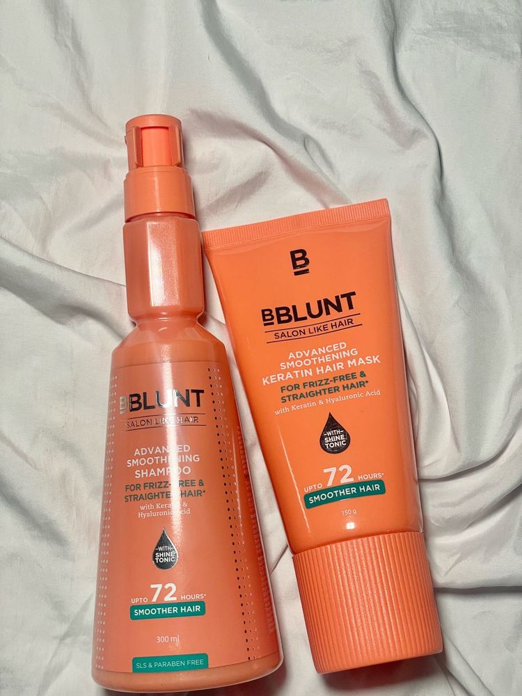 Bblunt Combo Of Smoothening Shampoo &amp; Hair Mask🎀