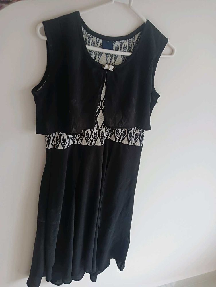 Black Party Wear One Piece Dress