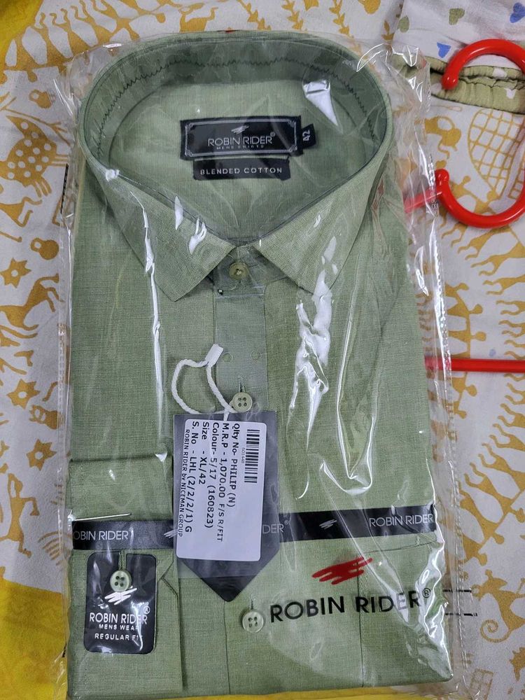 Green Colour Casual Shirt