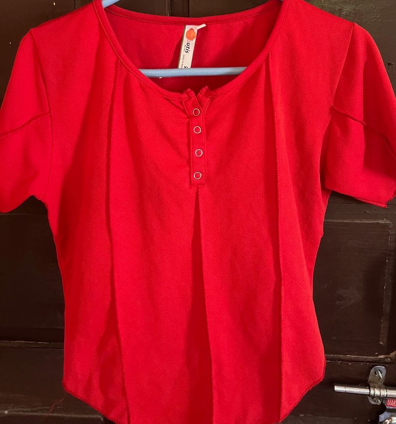 RED CORSET STYLE TOP