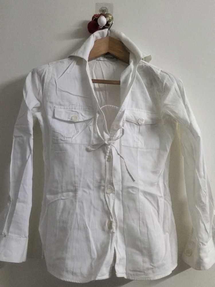 White Button-Down Shirt