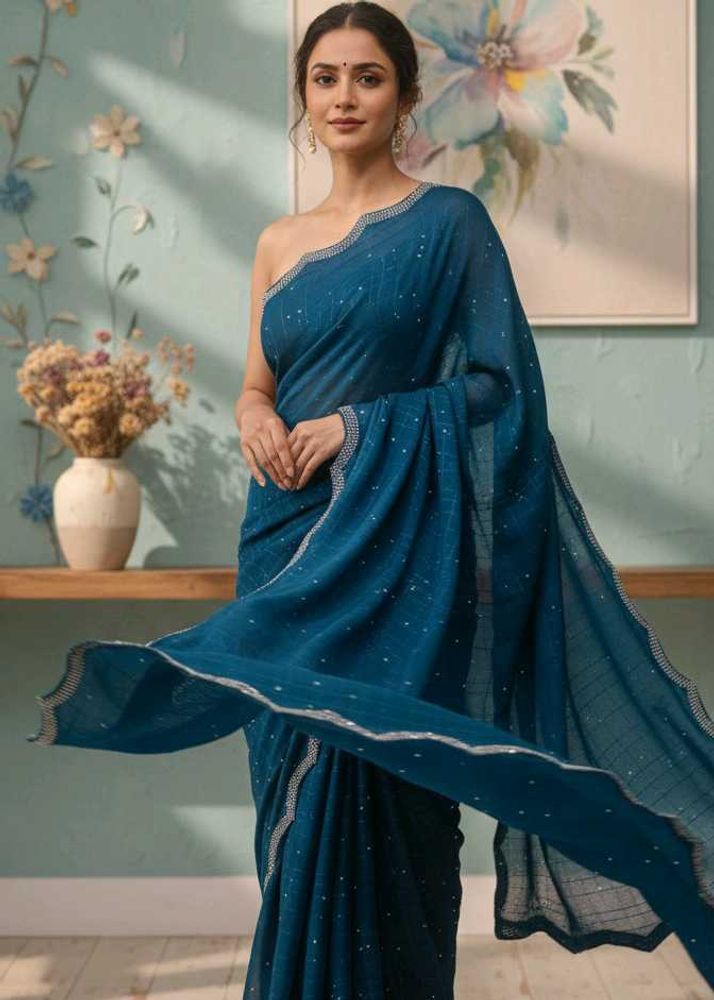 Elegant  Embroidered Saree