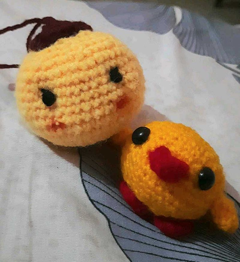 Amigurumi Cute Little Chick &amp; Pumpkin Toy Croche