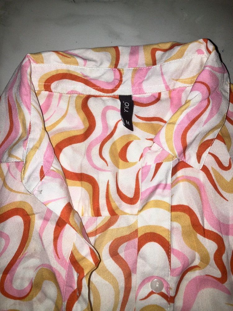 RIO Swirl Print Shirt - Size M