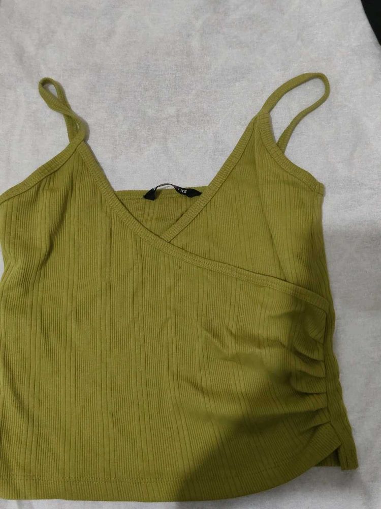 Olive Green Ribbed Cami