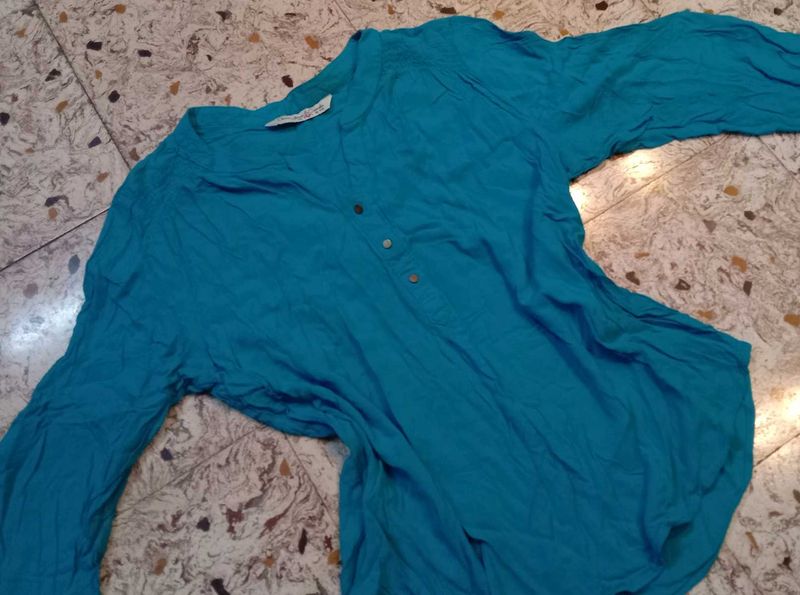 Teal Long Sleeve Button Down