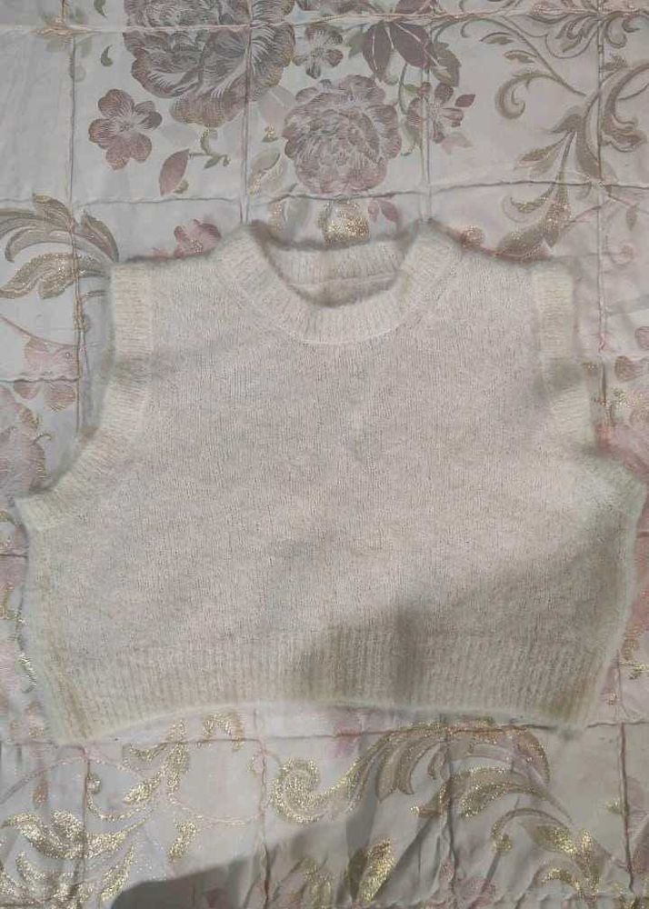 Cream Knit Vest