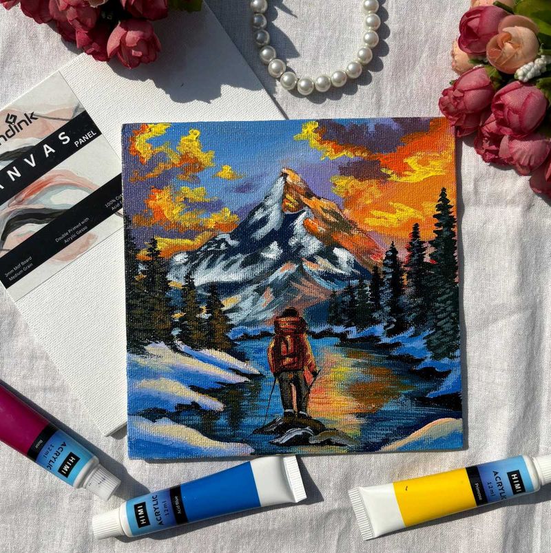 Mini Mountain Landscape Painting