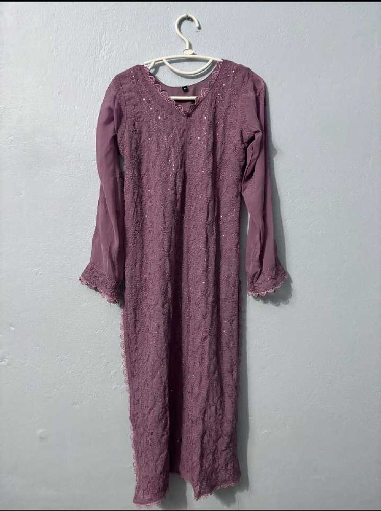 Embroidered Long Sleeve Kurta