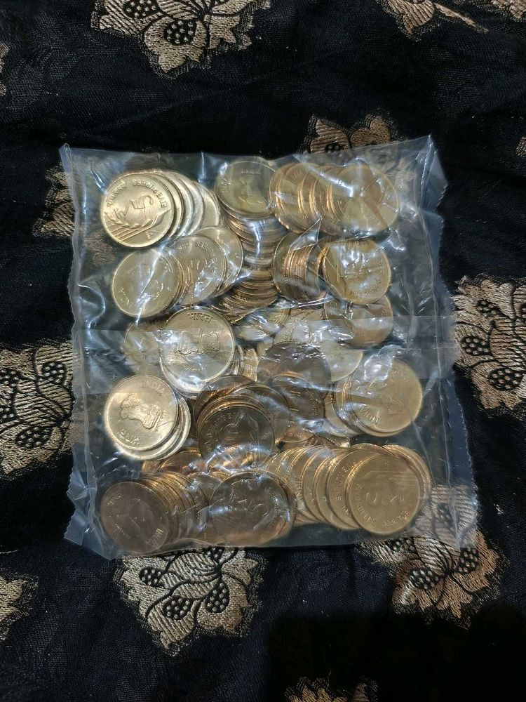 5 Rupees Coin Mint Packet 100 Price UNC 2021