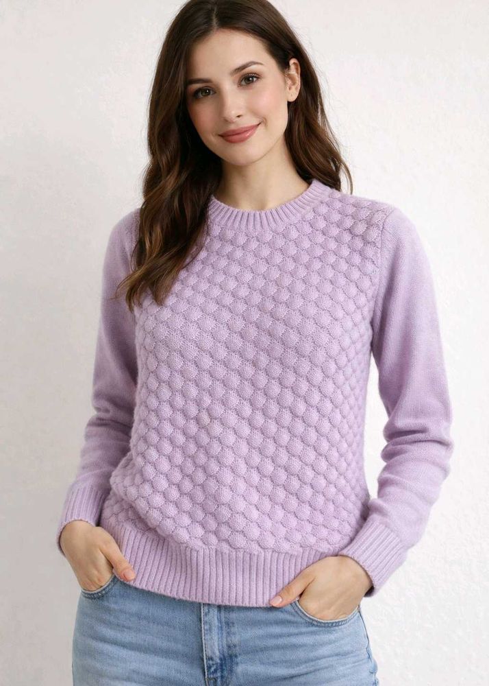 Lavender Knit Pullover Sweater