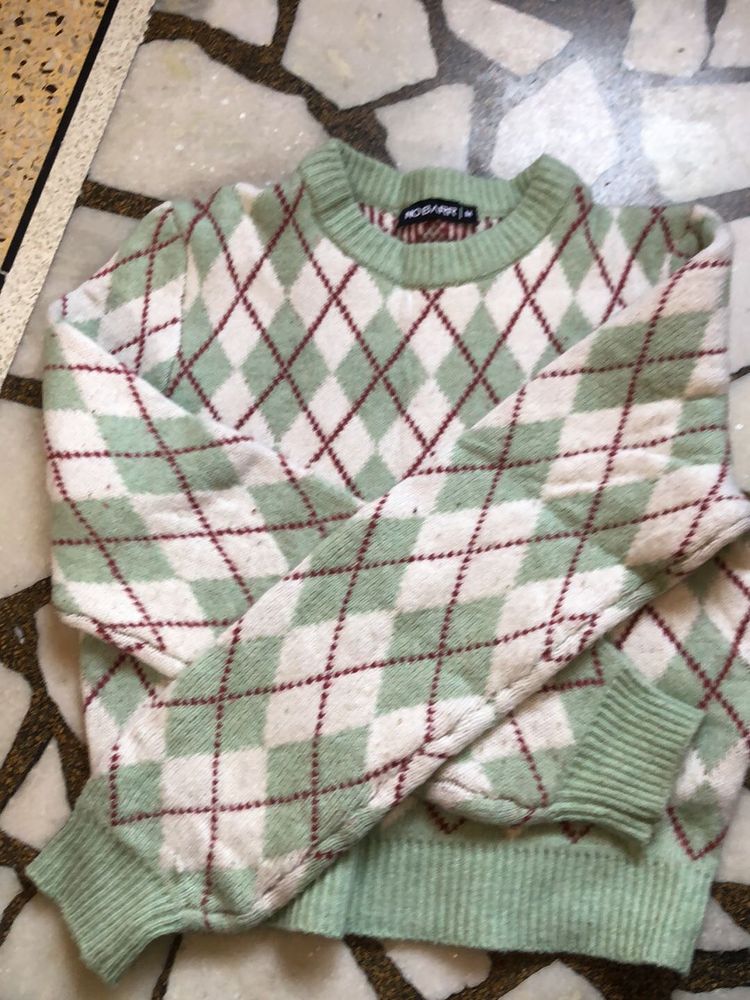 Argyle Knit Sweater