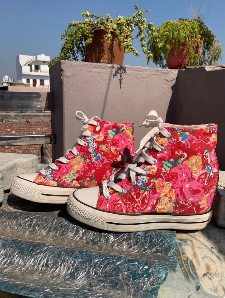 Floral High Top Sneakers.....