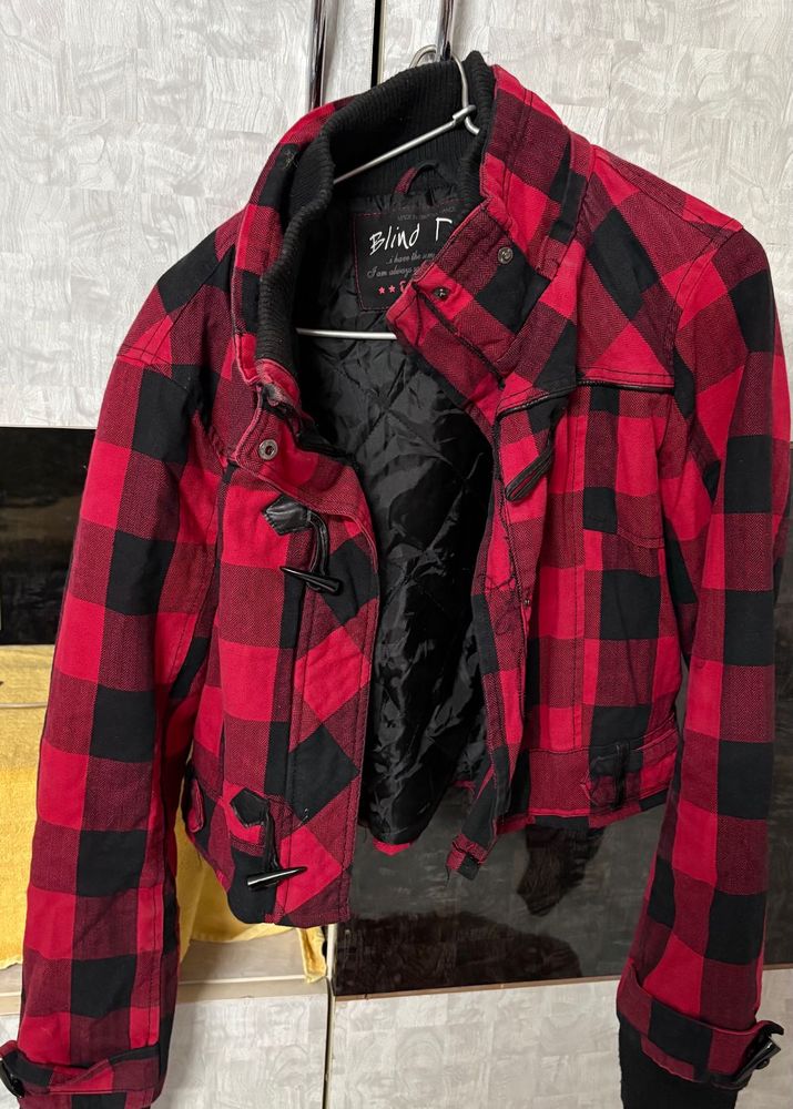 Red &amp; Black Plaid Jacket