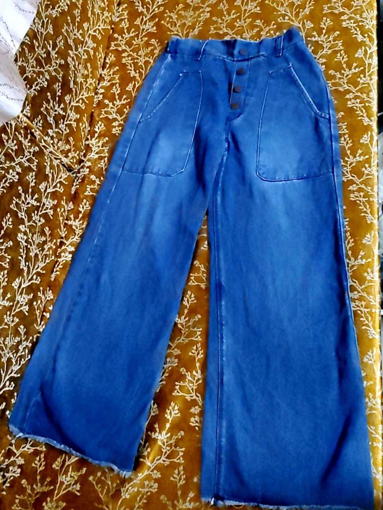 Wide Leg Denim Jeans