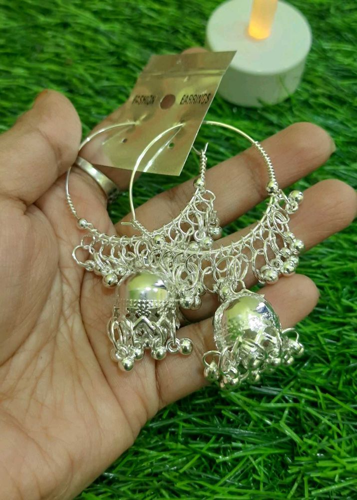 White Silver Earrings🤍