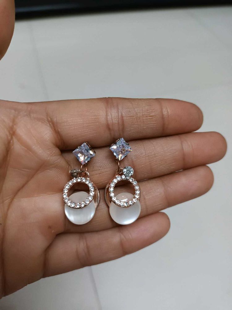 Elegant Diamond Dangle Earrings
