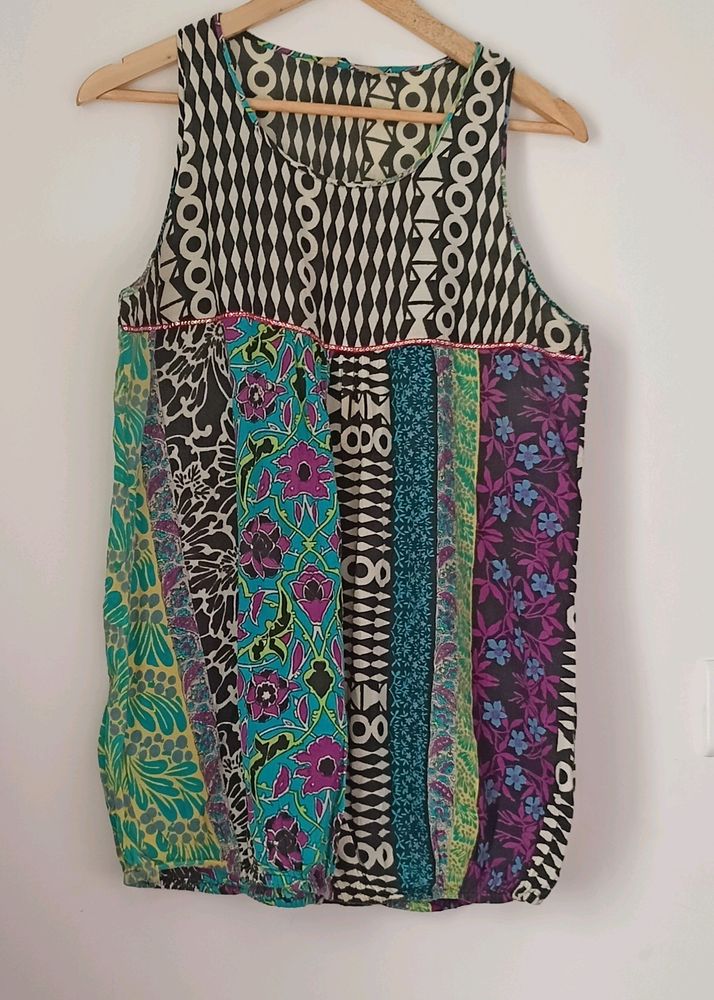 Boho Patchwork Tank Top