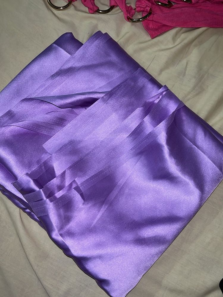 Purple Satin Fabric Piece