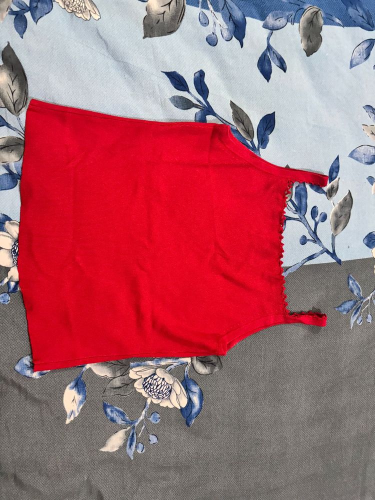 Red Sleeveless Tank Top