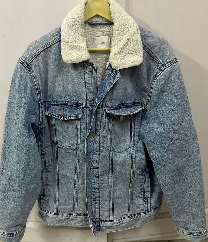 Denim Jacket w/ Sherpa Collar