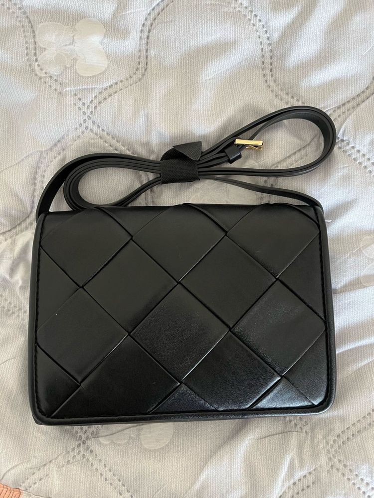 Black h&amp;m Woven Crossbody Bag