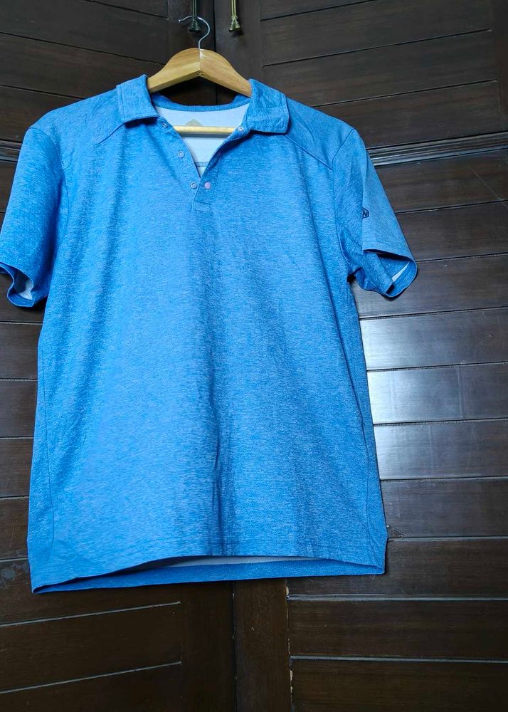 Lukken Men Blue Casual Polo T-shirt