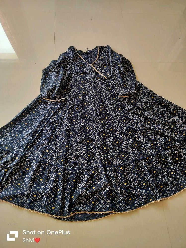 Navy Blue Gawn Kurta