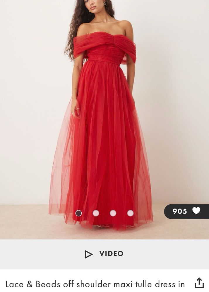 Off  Shoulder Tulle Maxi Dress